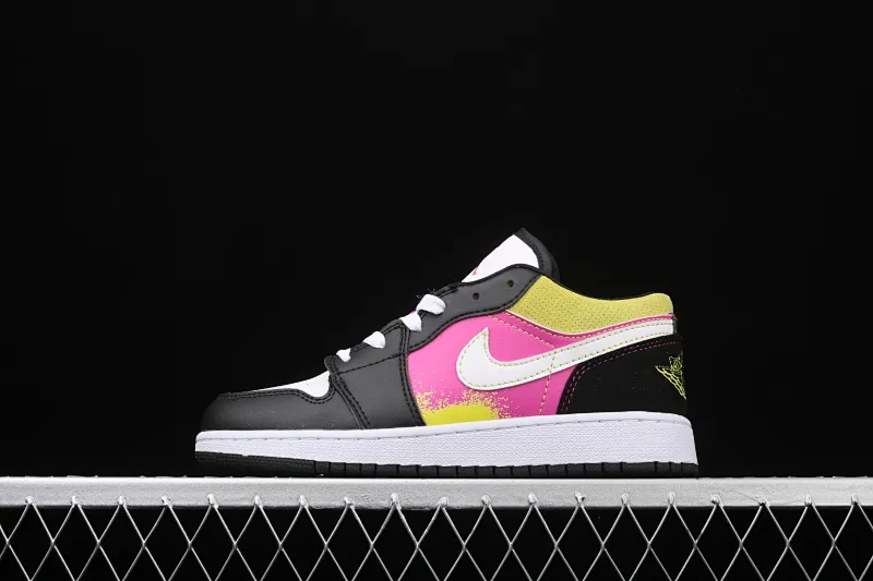 All categories Air Jordan Jordan series basketball shoes Air Jordan 1 Low Air Jordan 1 Low AJ1 Joe 1 black and white red inkjet low-top cultural and leisure sports sneakers CW5564-001